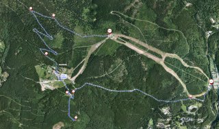 Medvědí cesta - mapa