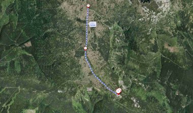Mapa Vrbatova bouda - U Čtyř pánů - Pramen Labe