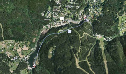 Mapa - přehrada Špindlerův MLýn